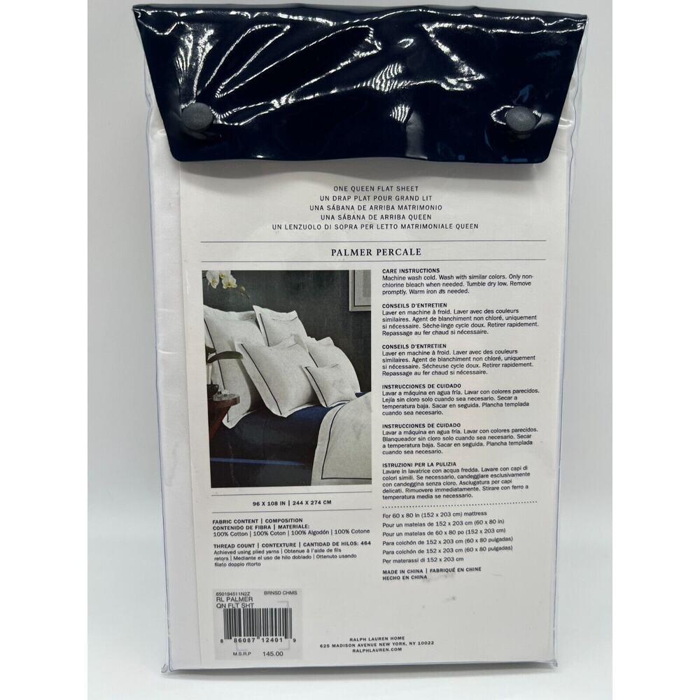 Ralph Lauren Palmer Percale Queen Flat Sheet Burnished Chamois $145.00 NEW - Picture 7 of 12